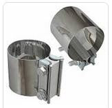 4" - 102Mm Exhaust Pipe Clamp Flat Band 304Ss Screw Nuts Are Zinc Plated Steel