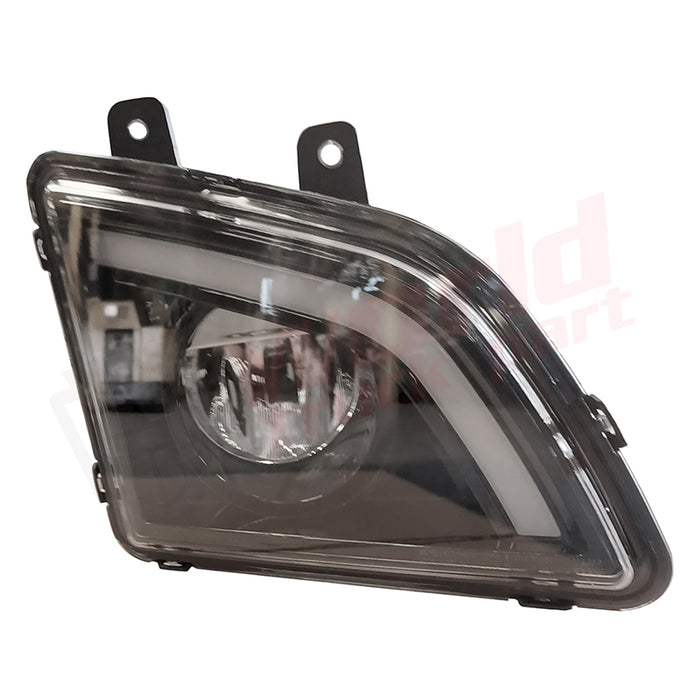 Luz antiniebla derecha LED con carcasa negra 2018+ Volvo VNL