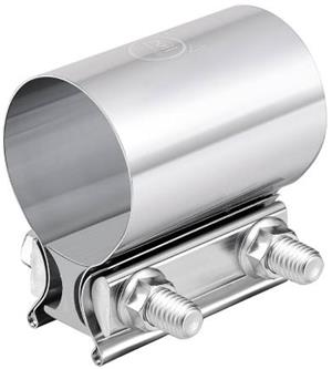 Kit de punta de escape de acero inoxidable con abrazadera de 2,5 pulgadas de largo y 14 pulgadas