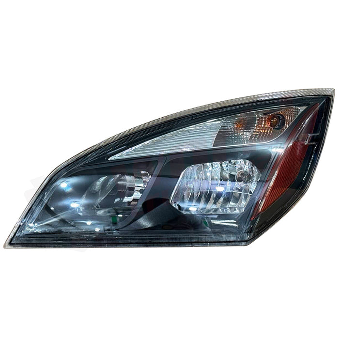 LH Headlight Halogen Black Housing Freightliner Cascadia 2018+