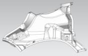 LH Rear Hood Reinforcement For KW T680 2014-2021