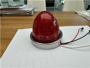 Dash Overhead Stainless Steel Dome Light Red Peterbilt 386 388 389 F01490BS24