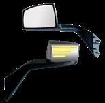 LH Hood Mirror Assembly Chrome Black Arm No Heater ABD Led 3 Lines Volvo VNL 2004-2016