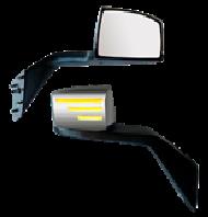 RH Hood Mirror Assembly Chrome Black Arm No Heater ABD Led 3 Lines Volvo VNL 2004-2016