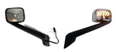 LH Hood Mirror Assembly Chrome Black Arm No Heater ABD Led 5 Arrows 12V-24V Freightliner New Cascadia 2018+