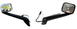 RH Hood Mirror Assembly Chrome Black Arm No Heater ABD Led 3 Lines 12V-24V Freightliner New Cascadia 2018+