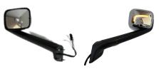 LH Hood Mirror Assembly Chrome Black Arm No Heater ABD Led Flow 12V-24V Freightliner New Cascadia 2018+