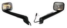 RH Hood Mirror Assembly Chrome Black Arm No Heater ABD Led Flow 12V-24V Freightliner New Cascadia 2018+