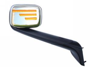 RH Hood Mirror Chrome W/O Heating Electrical With Led Turn Signal Freightliner Cascadia 2018+