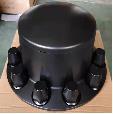 Rear Axle Cover W/Ten 33Mm Thread-On Lug Nut Covers 3 1/2'' Black Material