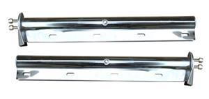 Hanger Pair With Spring Loaded Steel Chrome 1 1/8" Bolt Spacing 30" Straight Universal