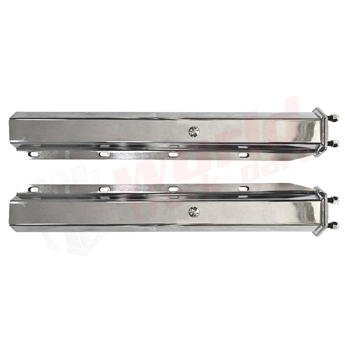 Hanger Pair With Spring Loaded Steel Chrome 2 1/2" Bolt Spacing 30" Straight Universal