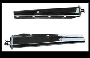 Hanger Pair With Spring Loaded Steel Chrome 1 1/8" Bolt Spacing 30" Taper Style Straight Universal