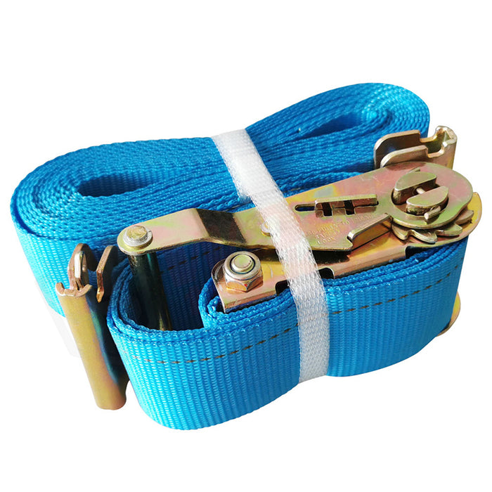 2"X 20‘’ Ratchet Strap With Spring Fittings Bs:4,000Lbs With Letter "Tyne