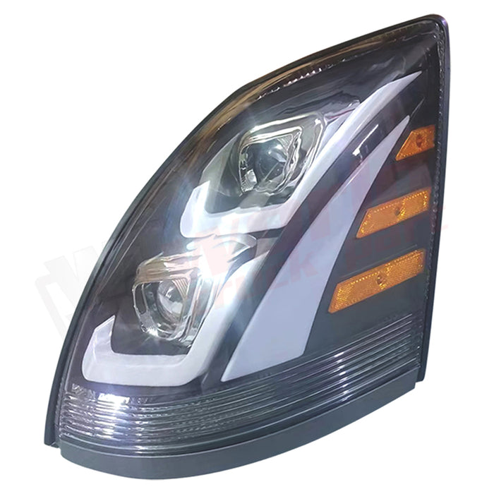LH Headlight LED Projector with turn light Halo LED Volvo VNL 2004-2017