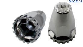 Tapa de tuerca ABS cromada para camión de servicio pesado, 75 mm, 33 mm, atornillable