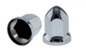Heavy Duty Truck Chrome Abs Nut Cover 63.5Mm 33Mm Push On