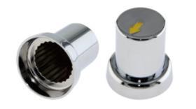 Heavy Duty Truck Chrome Abs Nut Cover 60Mm 32Mm Push On