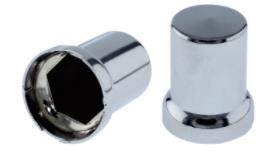 Heavy Duty Truck Chrome Abs Nut Cover 62Mm 33Mm Push On