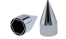 Heavy Duty Truck Chrome Abs Nut Cover 105Mm 38Mm Push On