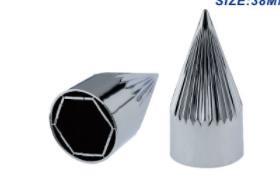 Heavy Duty Truck Chrome Abs Nut Cover 105Mm 38Mm Push On