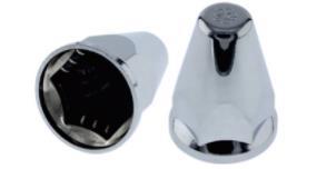 Heavy Duty Truck Chrome Abs Nut Cover 68Mm 38Mm Push On