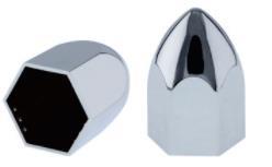 Heavy Duty Truck Chrome Abs Nut Cover 71Mm 38Mm Push On