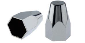 Heavy Duty Truck Chrome Abs Nut Cover 70Mm 38Mm Push On