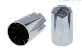 Heavy Duty Truck Chrome Abs Nut Cover 88Mm 33Mm Push On