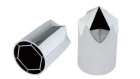 Heavy Duty Truck Chrome Abs Nut Cover 90Mm 33Mm Push On