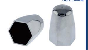 Heavy Duty Truck Chrome Abs Nut Cover 70Mm 38Mm Push On
