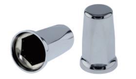 Heavy Duty Truck Chrome Abs Nut Cover 80Mm 33Mm Push On