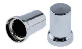 Heavy Duty Truck Chrome Abs Nut Cover 85Mm 33Mm Push On