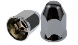 Heavy Duty Truck Chrome Abs Nut Cover 72Mm 33Mm Push On