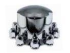 Rear Wheel Cover With 10Pcs Nut Cover High Chrome Quality