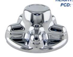 Chrome Abs Plastic Trailer Axle Cover 160Mm Axle Cover 82Mm 110Mm