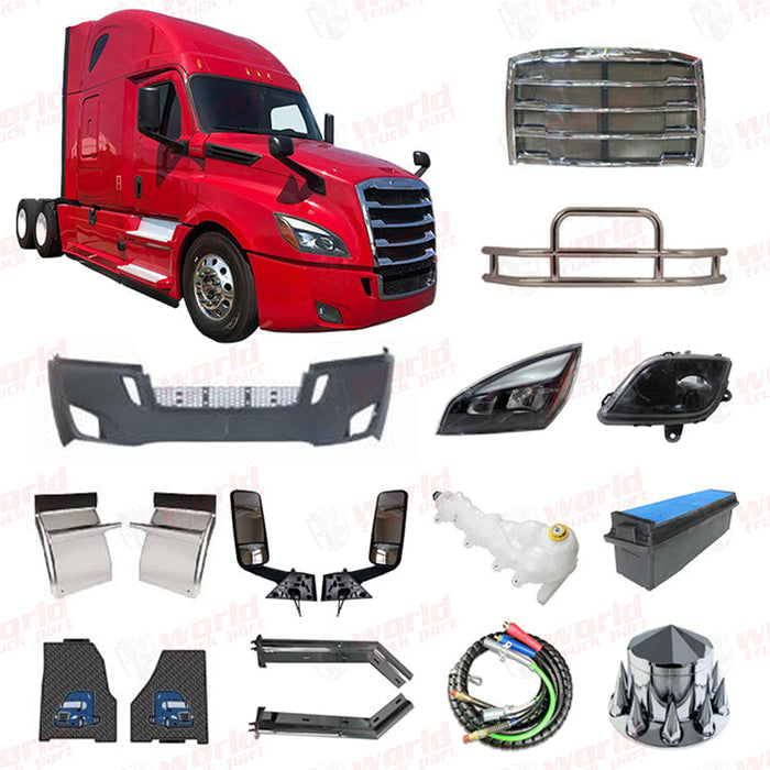 Heavy Duty Cooling System Upgrade for 2018+ Freightliner Cascadia: A22-72870-000 Condenser (4-Year Warranty) &amp; TXE1003850D Radiator OEM Replacement