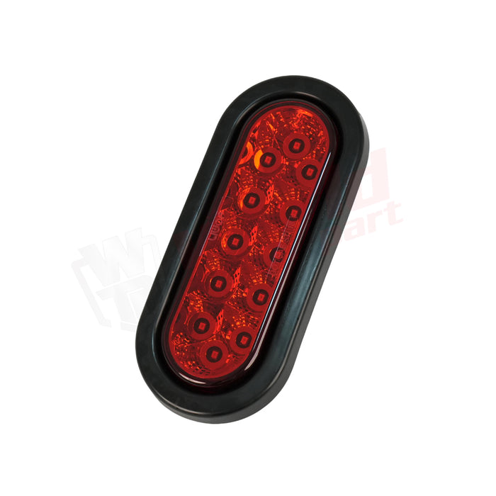 6"Oval LED Light Plus Rubber Grommet,Pl3 Connection,12V, 12LEDs