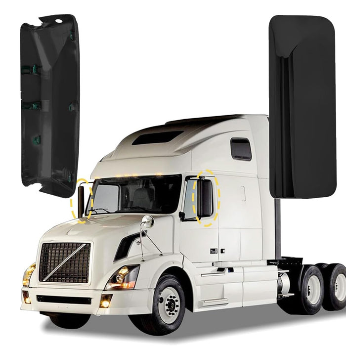 LH Door Mirror Cover Black Volvo VNL 2004-2016