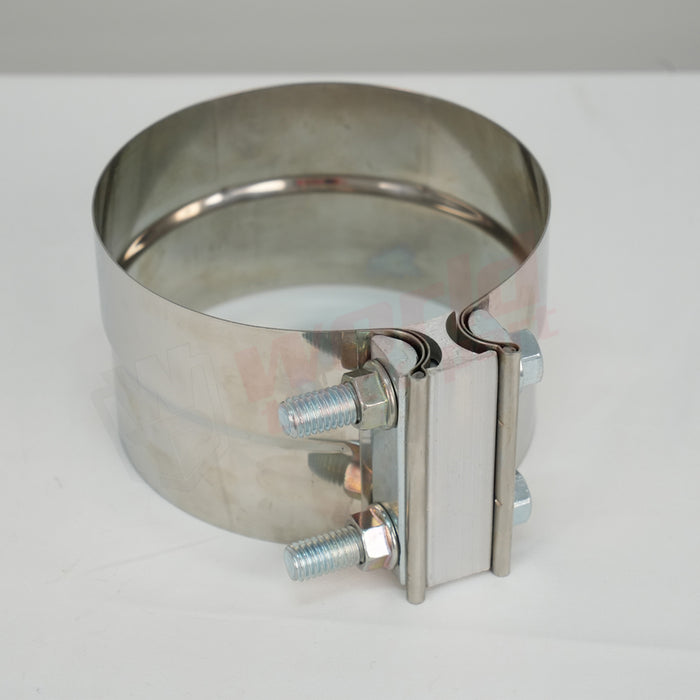 5" - 127Mm  Exhaust Pipe Clamp Reducing Band 304Ss Screw Nuts Are Zinc Plated Steel