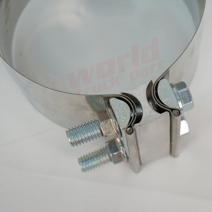 5" - 127Mm  Exhaust Pipe Clamp Reducing Band 304Ss Screw Nuts Are Zinc Plated Steel