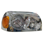 Rh Headlight, Halogen, W/ Led Side Lamp, Chrome, Freightliner Century