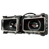 Bisel de faro izquierdo, negro, Freightliner, 1989-2003, FLD 112 120