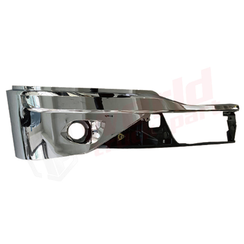 18” Kenworth T600 Aero Chrome Front Bumper With Fog Light & Tow Hook Cut-Outs – Pulido Aftermarket P1740