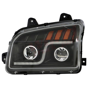 Lh Head Lamp,Led Black, 2019-2022 Kenworth T880