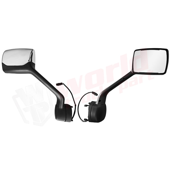 Espejo retrovisor cromado con soporte y calefacción y sistema eléctrico Kenworth T680 2022