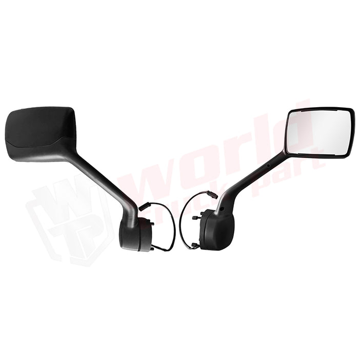 Espejo retrovisor derecho para capó, color negro, con soporte, con calefacción, con sistema eléctrico Kenworth T680 2022