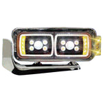 Lh Headlight, Led, Black, Peterbilt 359