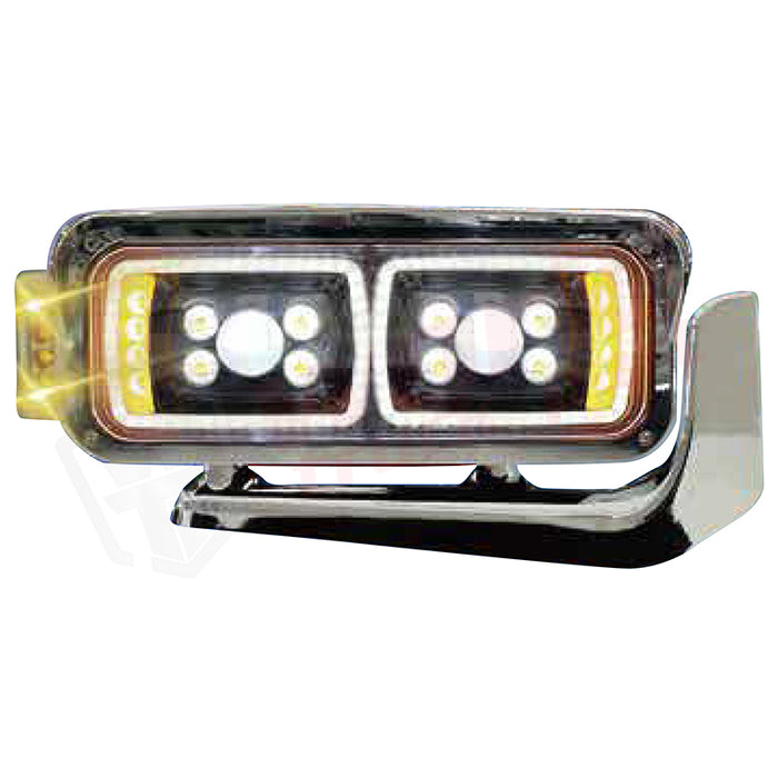 Faro delantero derecho, LED, negro, Peterbilt 359