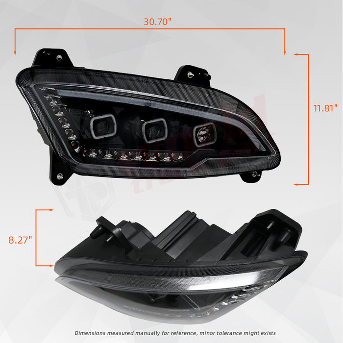 RH Headlight Led Black Peterbilt 597 2021
